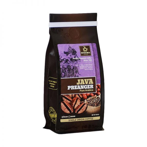 SEVEN BIKA JAVA PREANGER PURE ARABICA BAG COFFEE 200 Gr [Ground]