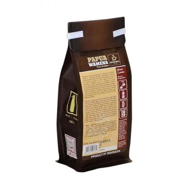 SEVEN BIKA PAPUA WAMENA PURE ARABICA BAG COFFEE 200 Gr [Ground]