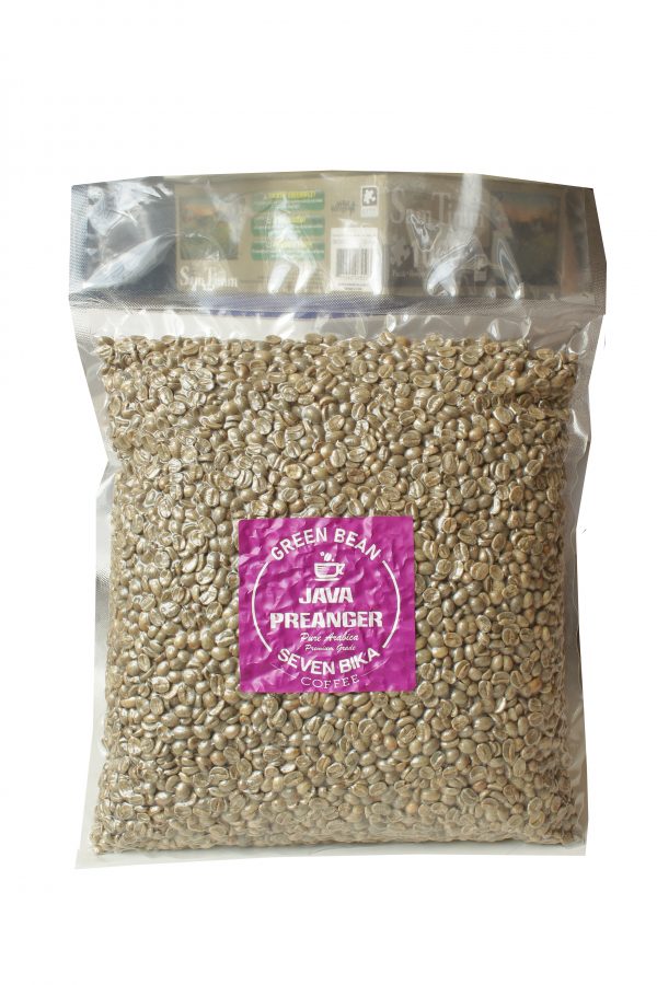 SEVEN BIKA JAVA PREANGER PURE ARABICA GREEN BEANS / BIJI MENTAH 2.5 KG [SEMI WASHED]